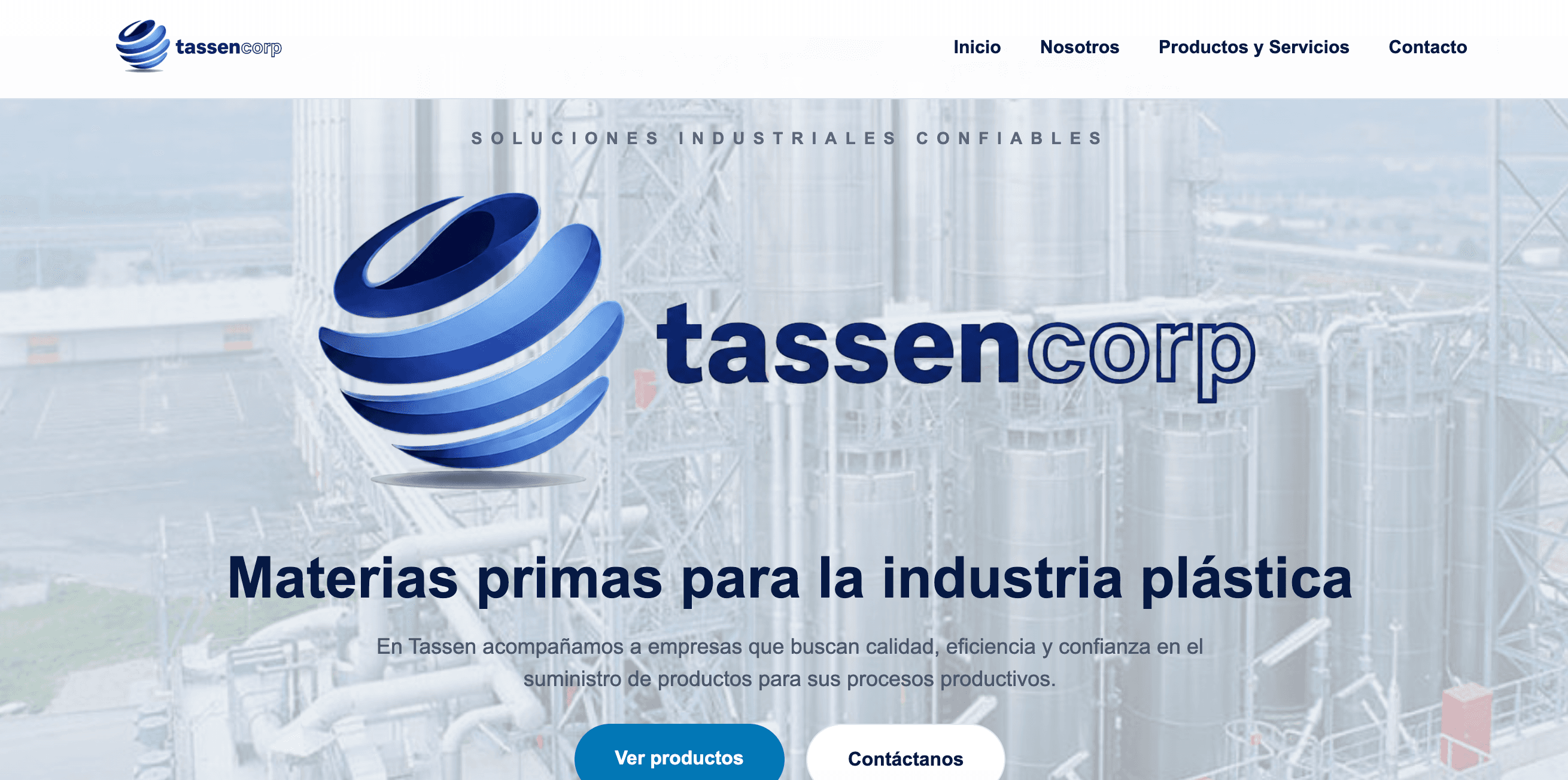Tassen Corp Website preview 1